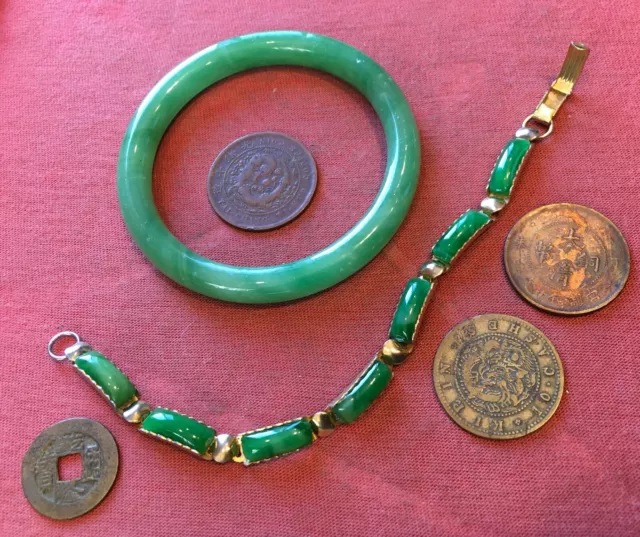 Mixed Lot China and World Coins and bracelets  # C