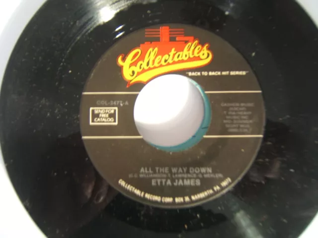 ETTA JAMES 45 - All The Way Down USA Neuauflage