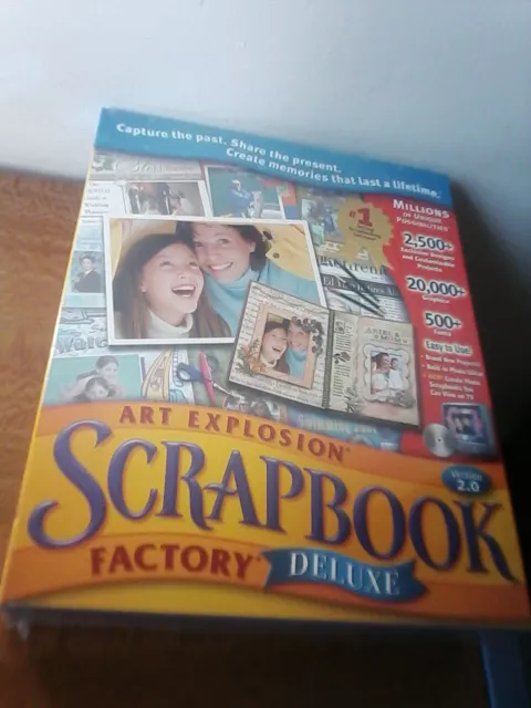 Libro de recortes Art Explosion Factory Deluxe PC VERSIÓN 2.0 (2003) TOTALMENTE NUEVO Y SELLADO