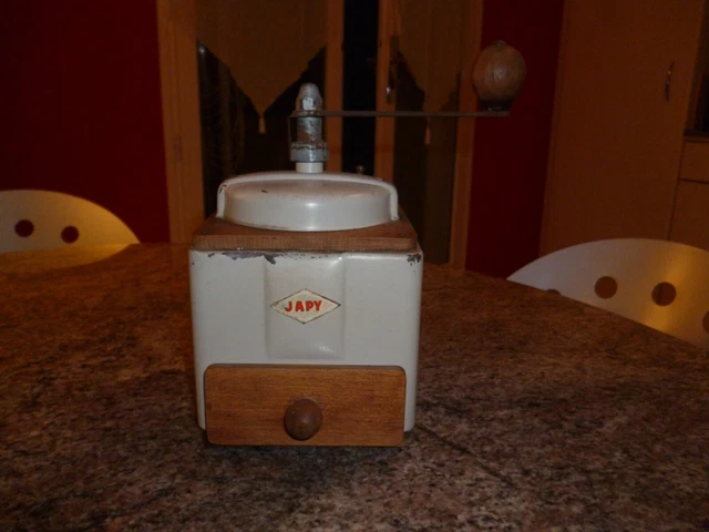 ANCIEN MOULIN A Cafe En Tole Et Bois Blanc Japy Etat Correct EUR 24,00