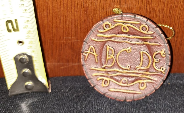 Ragon House Mini Plate Ornament Redware Clay #325bin6