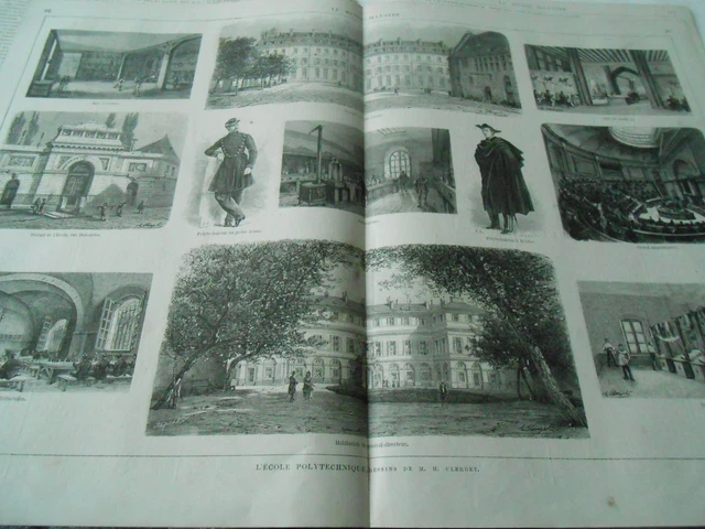 Grande Gravure 1873 - L'école Polytechnique