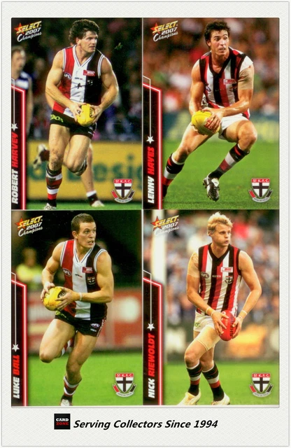 2007 SELECT AFL Champions Trading Cards Base Card Team Set St. Kilda ...