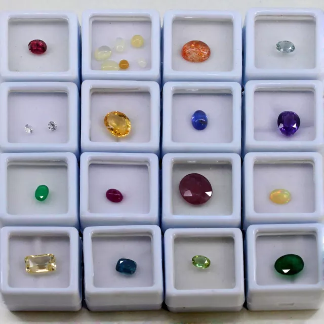 30 Pièces Assortiment Lot Émeraude Naturel Tourmaline Tanzanite Citrine Jasper