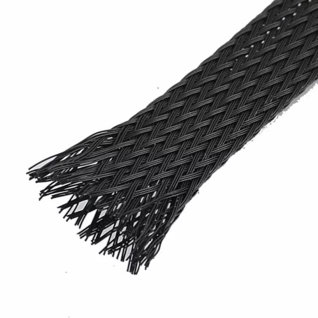 Sleeving nylon tressé extensible Faisceau câble 8,8m Long 10mm Large 2