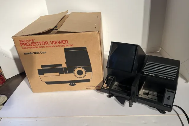 Original Projector Slide Viewer (GAF) Sawyer's Model 439-M1 With Box - Works