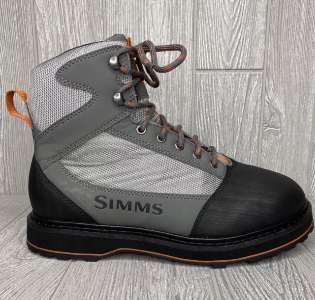 Simms Men's Tributary Rubber Sole Wading Fly Fishing Boots Striker Gray Size 9