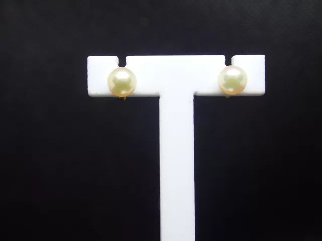 Boucle d'oreille perle Or jaune 750/ème de 0.56g / Bijoux d'occasion