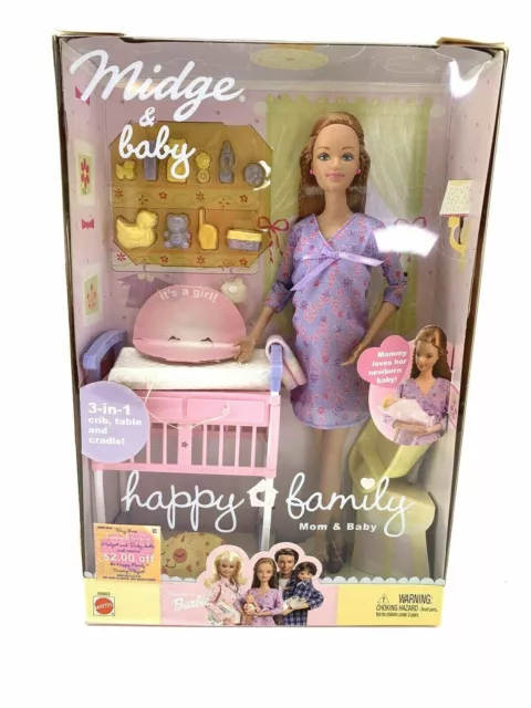 NIB Pregnant Barbie Lot Entire Happy Family Alan Ryan Baby Doctor Midge  Clothes