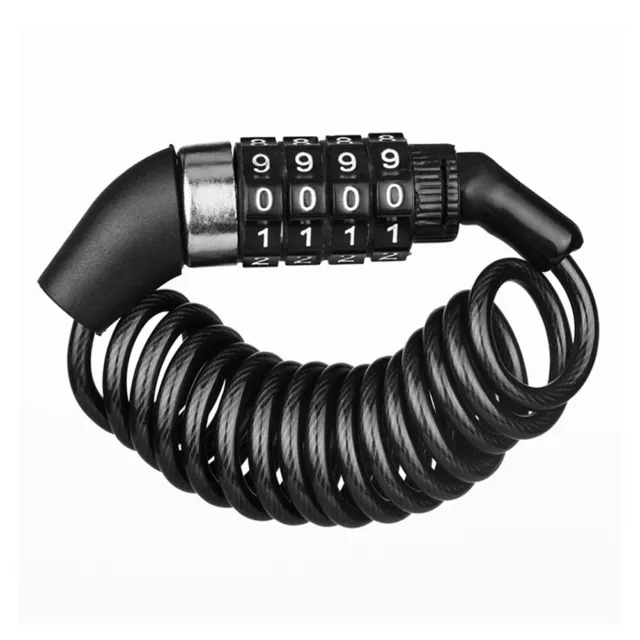 Bicycle Helmet Backpack Lock 4 Digit Combination Steel Wire Cable Lock for Bike