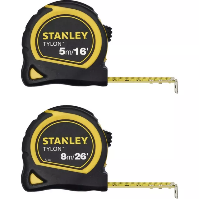 Stanley Tylon Pocket Tape Measures TWIN Pack 5m/16ft + 8m/26ft STA998985