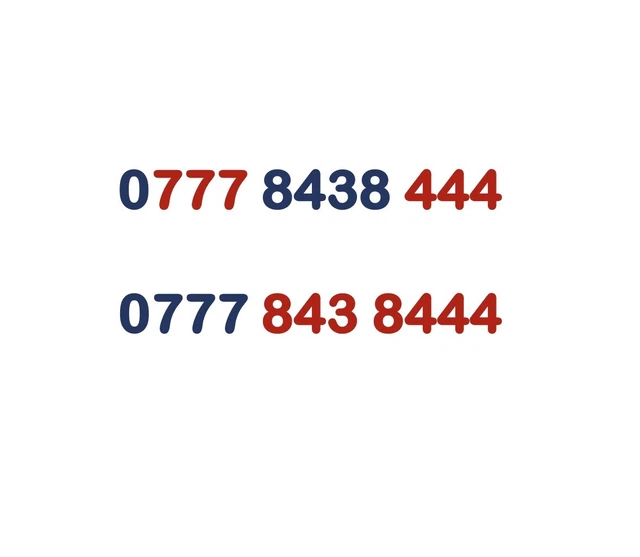 Gold Vip Business Easy Memorable Platinum Diamond Mobile Number Sim 777 444