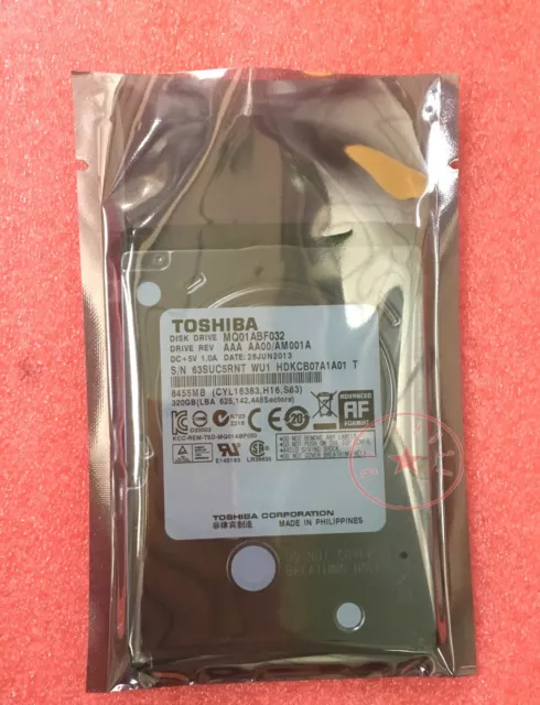 Toshiba MQ01ABF032 2.5" 320GB 8455MB 7mm SATA Internal Laptop Hard Drive