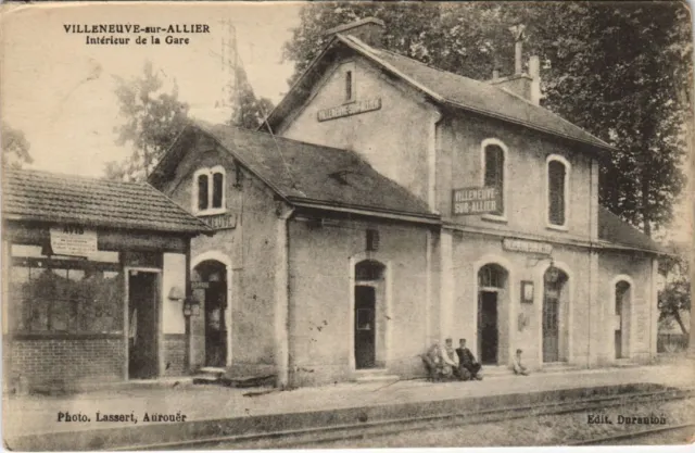 CPA AK VILLENEUVE-SUR-ALLIER La Gare Railway FRANCE (929069)