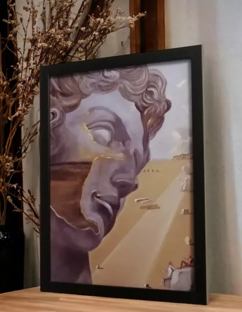 Salvador Dali  SET OF 2 Art Pictures Size A4 Framed Wall Hanging