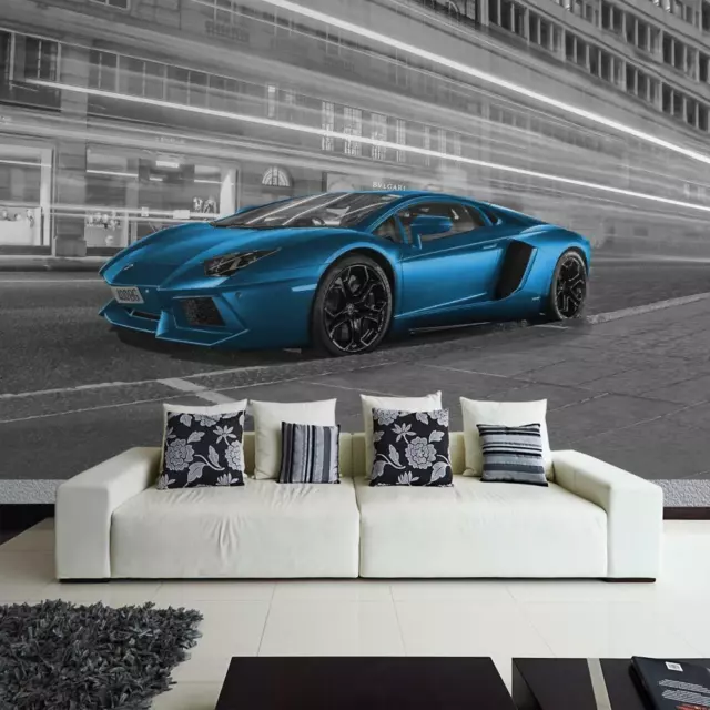 Fototapete Vlies und Papier Tapete Auto Sport Lamborghini Aventador Sportwagen