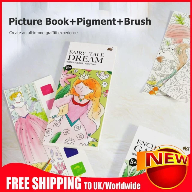 DIY Book Paint Set Durable Coloring Bookmark Watercolor Paper for Children Gifts