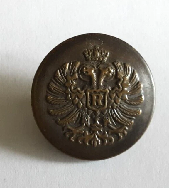 Bouton Ancien Métal Argenté - Guerrier Avec Casque 30mm - France
