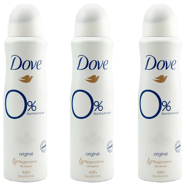 Dove Original Desodorante Spray Crema Cuidado 3 x 150 ML 48H 0% Sales