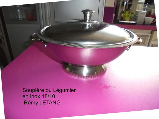 Plat Rond En Inox Letang Rémy – Qualité Pro, Bon état, Fabrication Française
