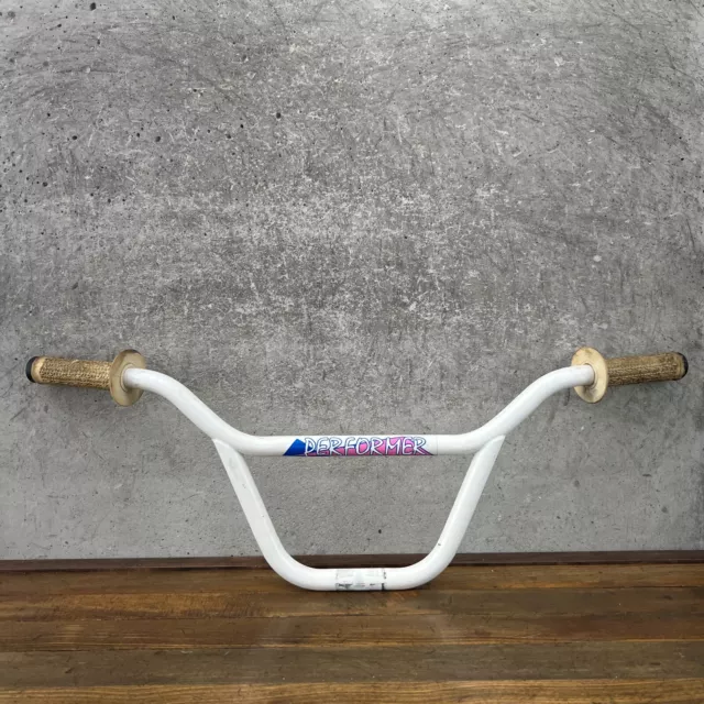 GT PERFORMER HANDLEBARS Old School BMX Freestyle Bar White AME Bubble ...