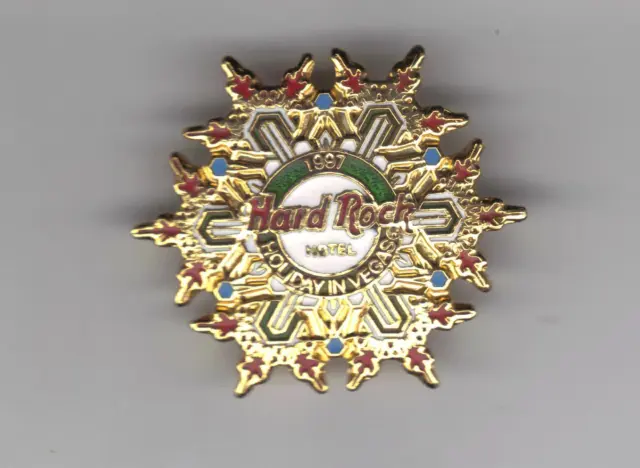 1997 Las Vegas Hard Rock Hotel Holiday Snowflake Pin