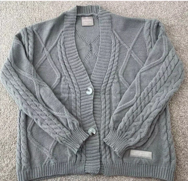 TAYLOR SWIFT THE Tortured Poets Department Gray Cardigan XL/2XL IN HAND