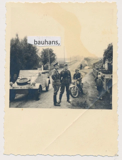 Foto Wehrmacht Kübelwagen,  Motorrad, Kradmelder, usw. 2.WK  (9392x)