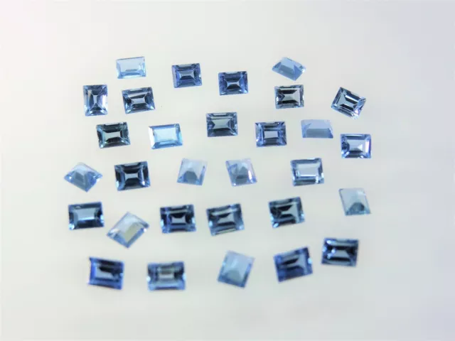 Aquamarine Baguette Cut Shape Stones SIZE CHOICE Loose Spinel Gemstones LOT