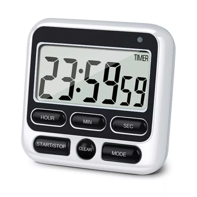 Large LCD Kitchen Cooking Digital Timer Count Down Up Clock Loud Alarm Magnetic