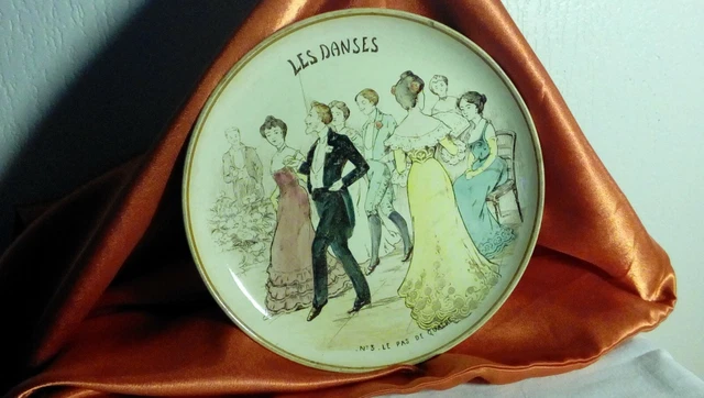 Assiette En Faience Creil Et Montereau Les Danses N°3 Le Pas De Quatre