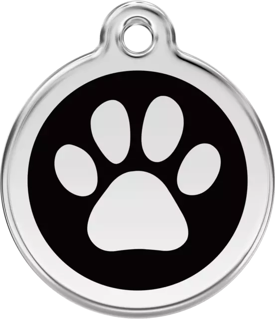 Paw Print | ID Tag - Free Shipping & Engraving // Identification Name Cat Dog