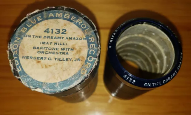 Edison Blue Amberol  Cylinder Record #4132  On The Dreamy Amazon - Herbert Tilly
