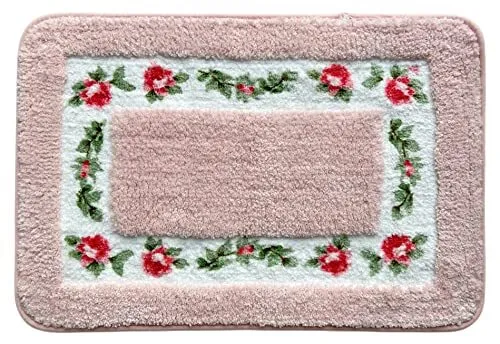 Nice Rose Flower Area Rugs Super Soft Bathroom Rugs Bath Mat Shower Mat Door