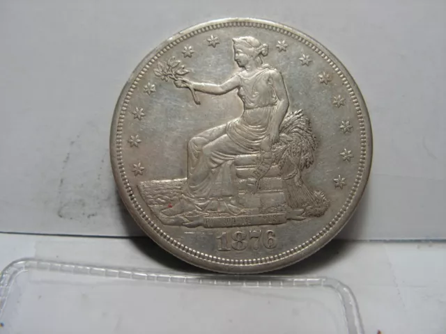 1876 - S Trade Silver Dollar.