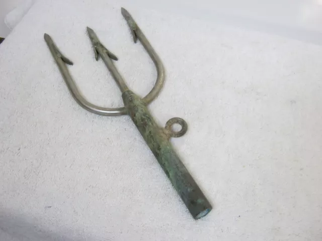 Antique/Vintage Original Large 3 Barbed Fish Spear, Found In Old Estate " Rare "