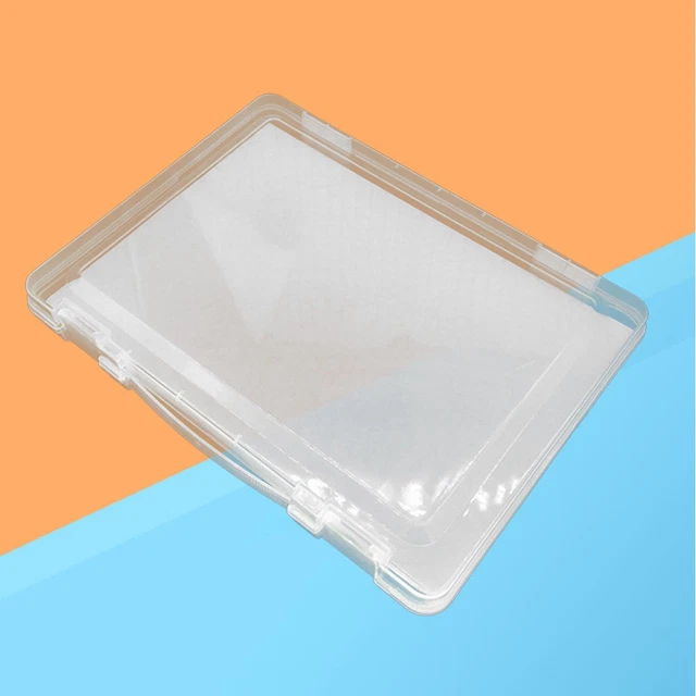PAPER STORAGE BOX Transparent Clear File Organizer Document Holders $22 ...