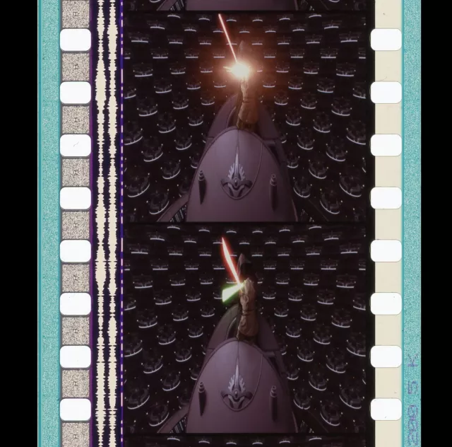 Star Wars: Revenge of Sith - Yoda vs Emperor  - 35mm 5 cell film strip R1334