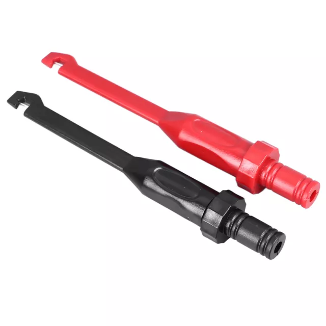 2Pcs Multimeter Test Hook Clip Banana Plug 4mm Probe Black Red For Measurement☃