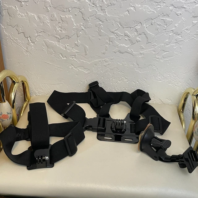 GoPro Adjustable Camera Mounting Accessories: Chest/Head/Suction Cup