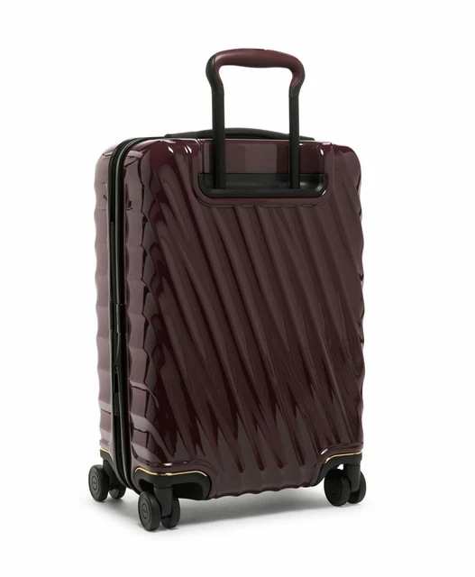 TUMI 19 Degree International Carry On 4 Wheel Expand  Beet Root Wine Gold $750 2