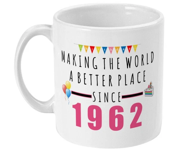 Tazza 1962 Regali Di 60° Compleanno Limited Edition: 'Made In 1962 All Original Parts', Tazza Da Caffè Nera 311 Ml