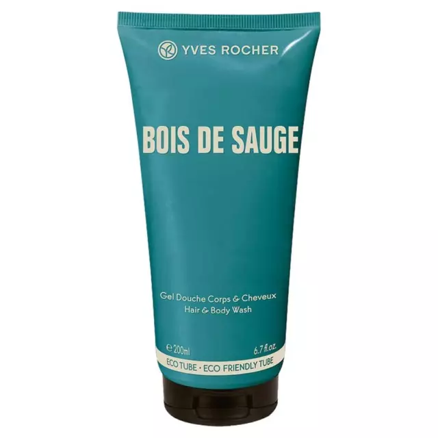 Yves Rocher Bois de Sauge Dusch-Shampoo Herren 200ml Türkis