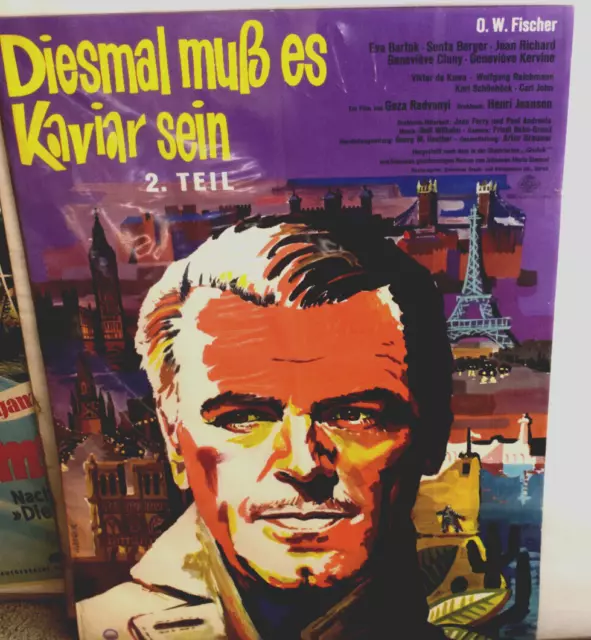 Diesmal muß es Kaviar sein O. W Fischer Filmposter A 1 Original Kinoplakat 60/84