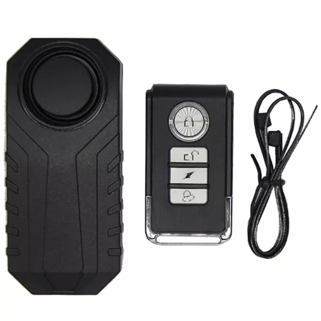 Loud Alarm 113dB Wireless Anti-Theft Vibration Motorcycle Bike Security Remote