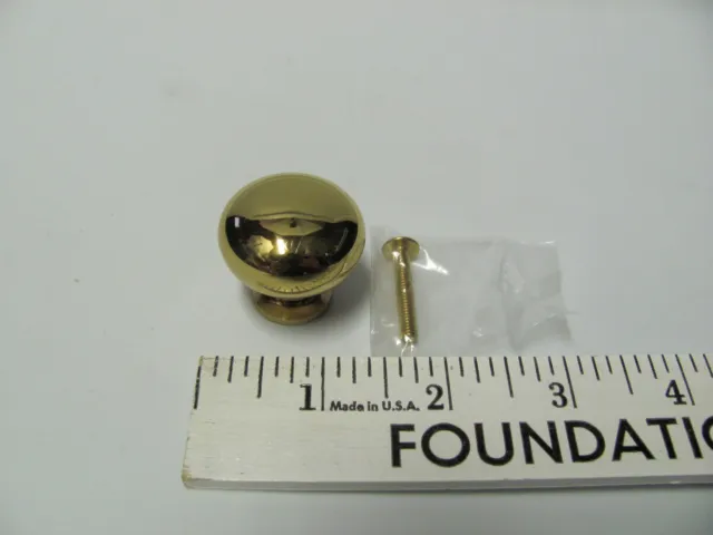 NEW 2302-3 Hollow Polished Brass Mushroom Knob 1-1/4" Dia Cabinet Drawer Pull
