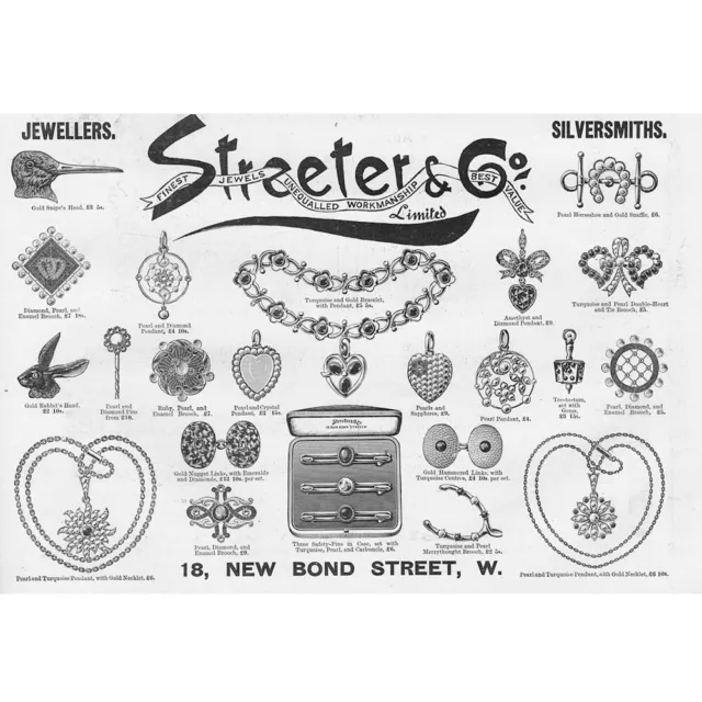 STREETER & CO Jewellers & Silversmiths Victorian Advertisement 1900