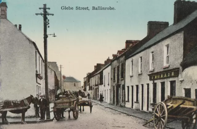 a irish mayo eire old antique postcard ireland ballinrobe glebe street