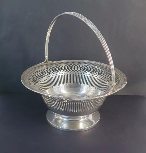 Large Art Deco Watson & Newell, USA Pierced Sterling Silver Bread Basket