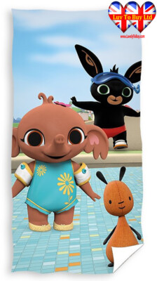 100% cotone Asciugamano da Spiaggia BING Bunny Asciugamano Da Bagno Nuoto Asciugamano con licenza ufficiale 